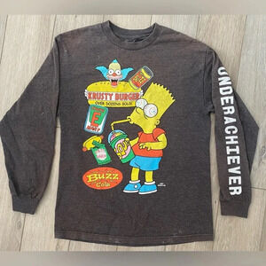 The Simpsons Unisex Tee Shirt Bart Simpson Krusty Burger Buzz GUC Men's Size Med